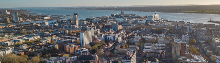 Aerial view of Southampton