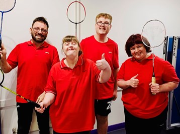Service users ready for badminton competition
