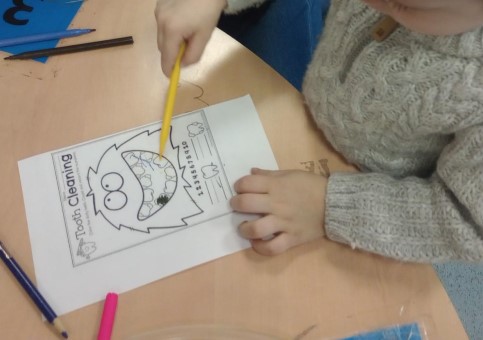 Child colouring in