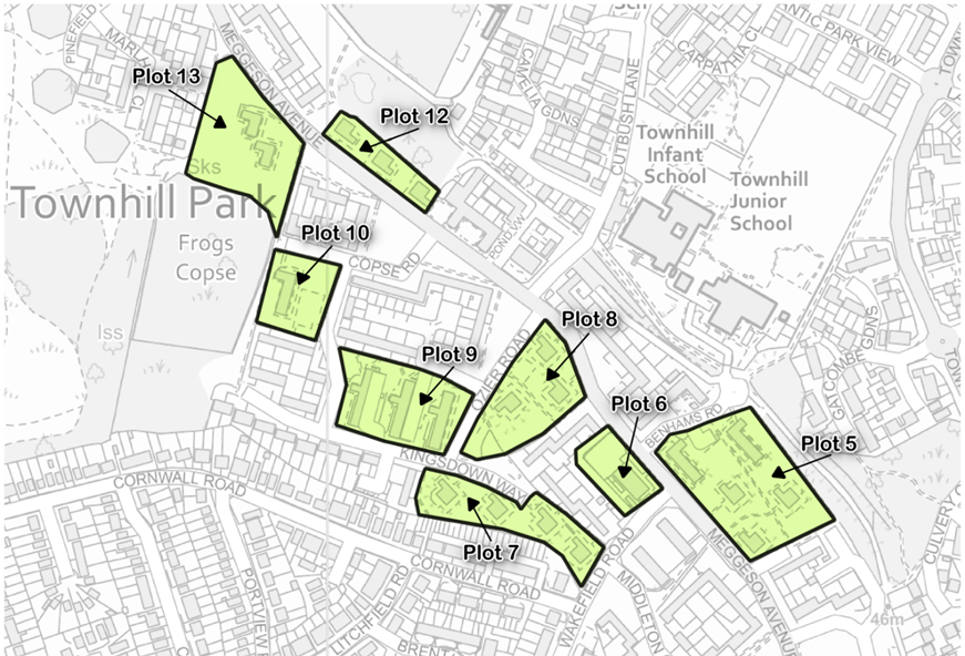 Townhill Park plot map