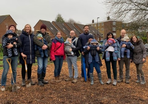 Group of people at a trees for life event